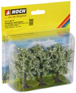 NOCH HO,TT Scale Fruit Trees (blossom, 3pcs, 80mm high) - Picture 1 of 1