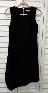 Vestido Calvin Klein Asimétrico Sin Mangas Cambio Elástico Carrera Talla 8 Negro - Imagen 1 de 6