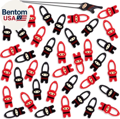 40PCS Stretchy Flying Ninjas, Funny Elastic Slingshot Ninja Toys for Boys Girls, - Image 1 of 4