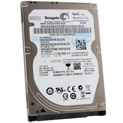 Hard Disk 250GB Seagate SATA 2.5" ST250LT002 Internal Notebook Laptop PC Disk - Image 1 of 2