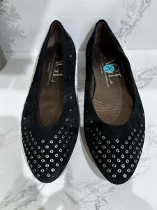 AGL Black Grommet Mist Studded Ballerinas EU 38 / US 7,5 Made in Italy - Bild 1 von 7