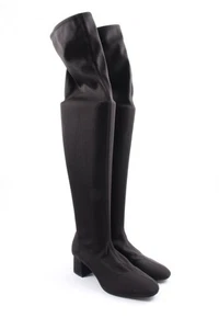 ZARA Botas de pantorrilla ancha Mujeres Botas altas Talla EU 37 negro - Imagen 1 de 5