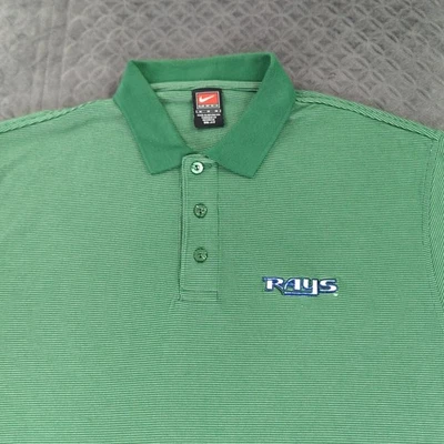Camisa Polo Tampa Bay Devil Rays Nike Y2K Verde MLB Manga Corta Hombres Grande Foto 1 de 4