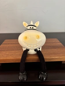 Harz schwarz und weiß Zebra Münze Sparschwein Regal Sitter - Bild 1 von 10