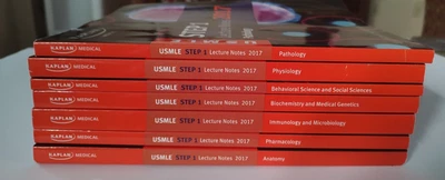 Lot of 7 Kaplan Medical USMLE Step 1 Lecture Notes 2017, PB - Image 1 of 4