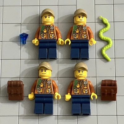 LEGO CITY Jungle Explorer Lot Of 4 Minifigures Minifig Set 40177 E7 10 - Image 1 of 2