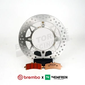 Brembo Front Brake Disc + Newfren TS1 Pads for Yamaha XJS600 Diversion 1998-2003 - Picture 1 of 2