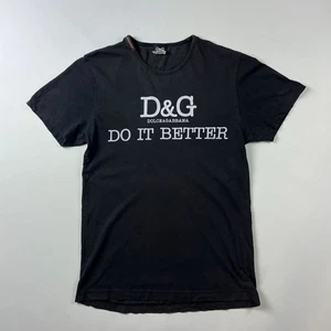 Dolce & Gabbana "Do It Better" Vintage Y2K T-Shirt Schwarz - Bild 1 von 5