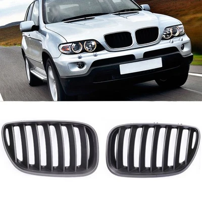 Grille Matte Black Front Bumper Kidney Sport For BMW E53 X5 4-Door 2004-2006 Foto 1 de 4