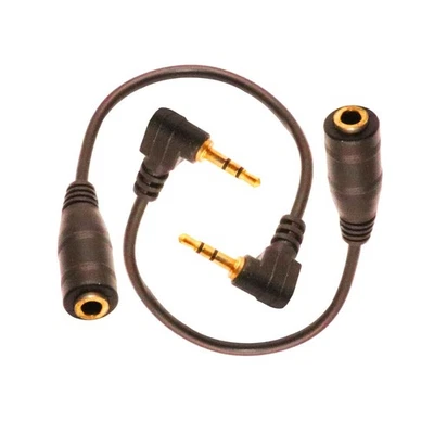 2.5mm Jack Male to 3.5mm Female Adapter Cable, 135mm Length, 2-Pack - Image 1 of 4