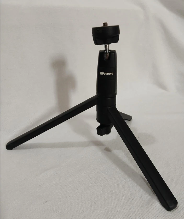 Polaroid Table Top Tripod w / Pivoting Ball Head Black Compact for Travel, Pack - Image 1 of 4