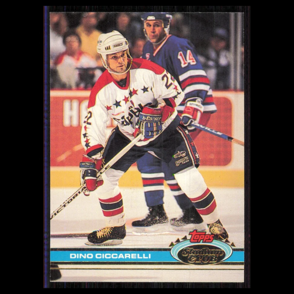 Dino Ciccarelli #118 1991 Topps Stadium Club Washington Capitals Hockey Card NHL - Image 1 of 3