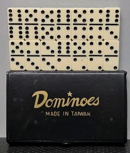 Mini Travel Domino Game Set with Black Case New Sealed - Picture 1 of 8