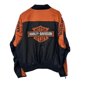 Chaqueta cortavientos Harley Davidson con logotipo bordado con cremallera completa para hombre XL - Imagen 1 de 8