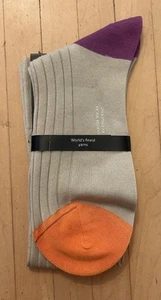 PANTHERELLA & SCOTT NICHOL Portobello Calico Socks Egyptian Cotton Lisle MEDIUM - Picture 1 of 5