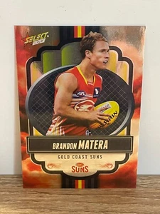 2013 AFL SELECT CHAMPIONS GOLD COAST SUNS BRANDON MATERA SP94 SILVER CARD. - Picture 1 of 1