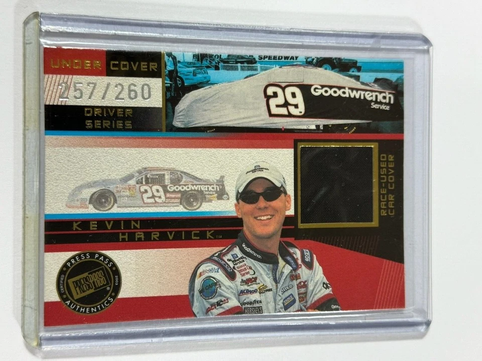 Kevin Harvick 2002 PRESS PASS UNDER COVER DRIVER SERIES MEM /260 Card #UCD3 - Image 1 of 2
