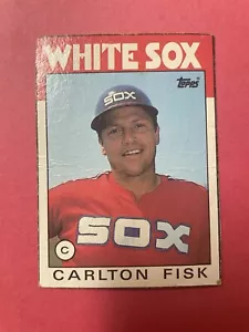 1986 Carlton Fisk Box Bottom Error Card - Picture 1 of 2