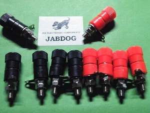 Total 10 Pcs  5each of Red & Black 4mm banana Terminal post sockets 47g EE08 - Picture 1 of 3