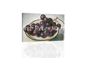 Grapes On White Dish-O'Keeffe - - CANVAS OR PRINT WALL ART - Picture 1 of 2