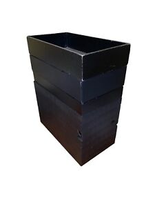 Office Storage Bin Desk Organizer Storage Black Hard Plastic Display Case 10 PCS