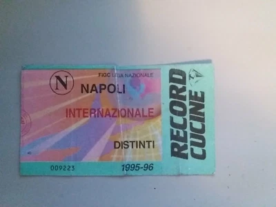 ***BIGLIETTO STADIO NAPOLI-INTER- SERIE A 1995/1996 -DISTINTI - CALCIO*** - Immagine 1 di 3