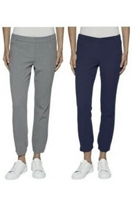 Pantalones de tela elásticos para mujer Tommy Hilfiger THDW SMART PANT II azul gris delgado cónico - Imagen 1 de 5