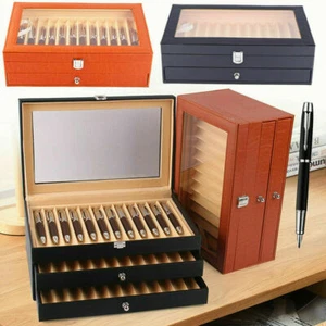 24/36  Füller Kugelschreiber Stifte Sammelbox Vitrinenhalter Aufbewahrungsbox - Bild 1 von 28