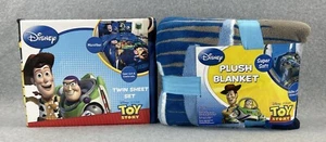 Disney Toy Story Twin Sheet Set And Plush Blanket Throw Jay Franco - Picture 1 of 6