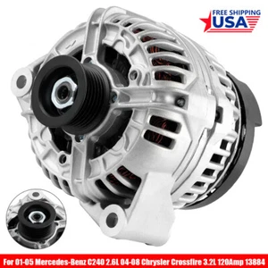Alternator For 2001-2005 Mercedes-Benz C240 2.6L 2004-2008 Chrysler Crossfire - Picture 1 of 9