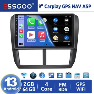 CarPlay Car Radio Stereo GPS Navi 9'' Android 13 2+64GB For Subaru Impreza 07-13 - Picture 1 of 15