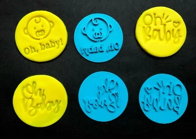 Stylish Oh Baby Cookie Stamp Fondant Embosser Cake Decoration Baby Shower AU — 第 1/3 张图片