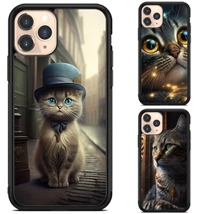 For Apple iPhone Samsung Galaxy Motorola Anti skid Case Realistic cute kitty Cat - Picture 1 of 25