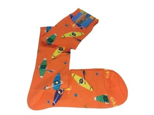 GALLO Calze Lunghe Uomo Cotone Socks Fantasia Kajak Taglia 40 - 45 - Picture 1 of 4