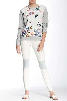 Новый американский ретро Мелинда кожи узкие брюки в белом - размер M #P27 - Изображение 1 из 4