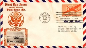 Scott C31 50 Cents Transportflugzeug Crosby FDC Typed Address Planty C31-8 - Bild 1 von 2