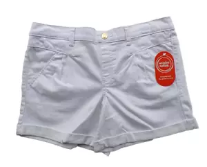 Pantaloncini denim bianchi a pieghe Wonder Nation taglia XXL (18) per bambina - Foto 1 di 12