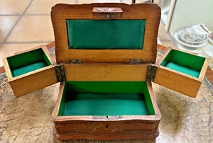 Vintage handgefertigtes Schmuckkästchen aus Holz ausklappbar - Bild 1 von 11