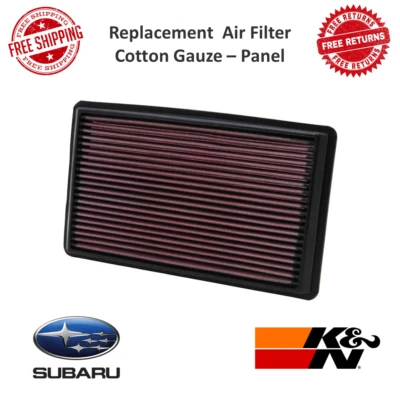 Сменная панель воздушного фильтра высокого расхода K&N для Subaru Impreza & Legacy - Изображение 1 из 4