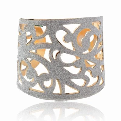 Glitzer Armreif Armspange 5,6 cm breit Armband silber-farbig u. Armreifen - Bild 1 von 2