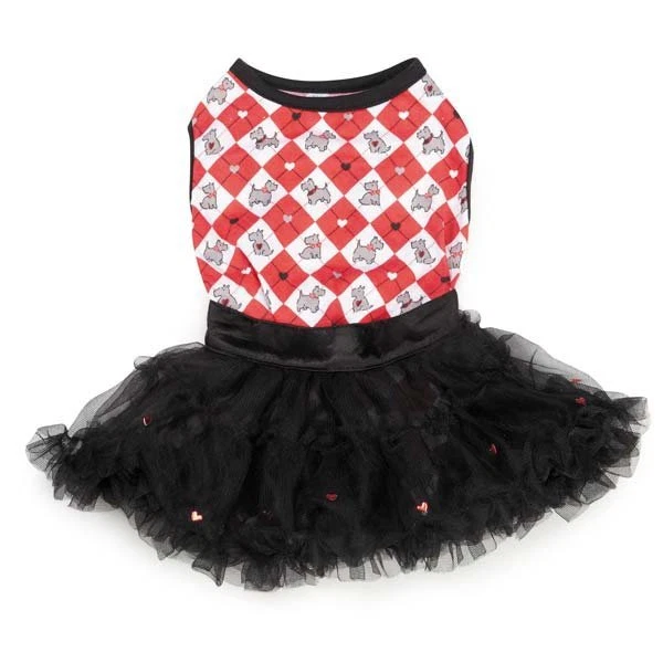 Zack & Zoey SWEETHEART SCOTTIE Tank & Tutu Dog Tulle Christmas Valentines Day  - Image 1 of 1