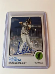 2022 Topps Heritage Minor League Allan Cerda Real One Auto Daytona Dragons - Picture 1 of 2