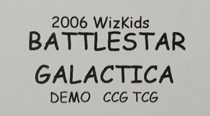 BATTLESTAR GALACTICA DEMO CCG TCG Raptor 101 AQ002D REG DEMO - Picture 1 of 2
