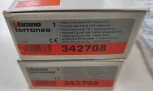 Bticino Terraneo 342708 Modulo Vocale 2 Fili 2 Pulsanti + Fotocamera B/N - Foto 1 di 6