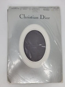 VINTAGE CHRISTIAN DIOR PANTYHOSE 4369 TAILORETTE GRAY COLOR-SIZE 3 NEW - Picture 1 of 6