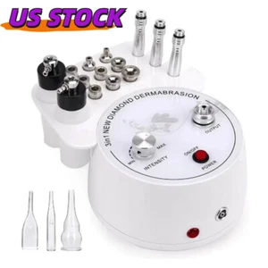 3 in 1 Diamond Microdermabrasion Dermabrasion Machine Facial Peel Vacuum Cleanse - Picture 1 of 11