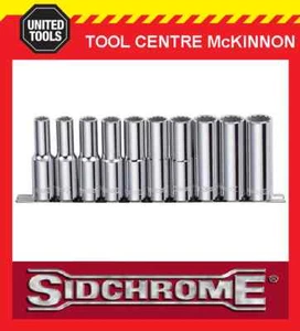 SIDCHROME SCMT14252 10pce METRIC 1/2” DRIVE DEEP SOCKET SET - Picture 1 of 2