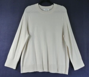 NEW, Nordstrom Crewneck Cashmere Sweater Ivory Sand Size L #S7960 - Picture 1 of 5