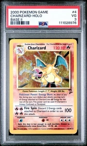 Charizard Holo Rare 4/130 Pokemon Base Set 2 PSA 3 VG WOTC English - Picture 1 of 3