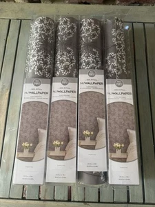 Wall Pops! Peel And Stick Wallpaper 4 Rolls Angelica Grey 20.5in X 18ft/roll - Picture 1 of 6